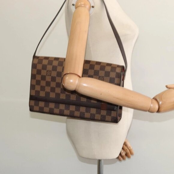 LOUIS VUITTON Damier Ebene Tribeca Ron Shoulder Bag N51160 LV Auth BA4072 - Picture 14 of 16